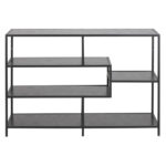 Riiul SEAFORD 114x35xH78cm, must - Pilt 2