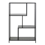 Riiul SEAFORD 77x35xH114cm, must - Pilt 2