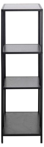 Riiul SEAFORD 77x35xH114cm, must - Pilt 4