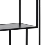 Riiul SEAFORD 77x35xH114cm, must - Pilt 7