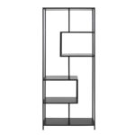 Riiul SEAFORD 77x35xH185cm, must - Pilt 2