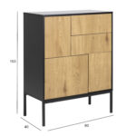 Kummut SEAFORD 80x40xH103cm, tamm - Pilt 2