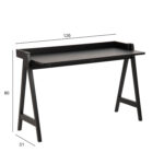 Kirjutuslaud MISO 126x51xH80cm, must - Pilt 5