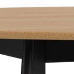 Söögilaud ROXBY D105xH76cm, tamm/must - Pilt 2