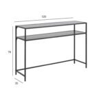 Konsoollaud SEAFORD 120x35xH79cm, must - Pilt 2