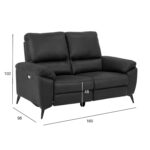 Diivan RANA 2-kohaline recliner, hall - Pilt 6