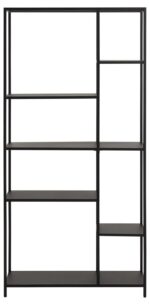 Riiul NEWCASTLE 79,5x30xH165cm, must - Pilt 2