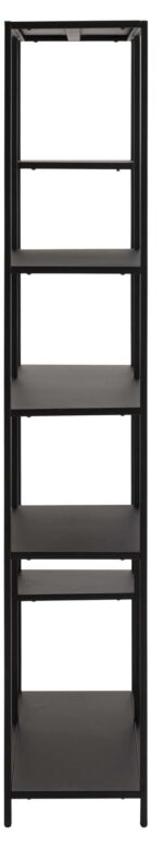 Riiul NEWCASTLE 79,5x30xH165cm, must - Pilt 3