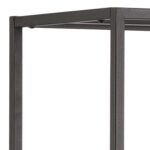 Riiul NEWCASTLE 79,5x30xH165cm, must - Pilt 4