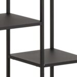 Riiul NEWCASTLE 79,5x30xH165cm, must - Pilt 5