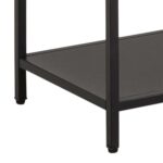 Riiul NEWCASTLE 79,5x30xH165cm, must - Pilt 6