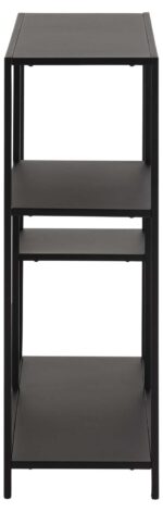 Riiul NEWCASTLE 79,5x30xH86cm, must - Pilt 3