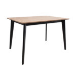 Söögilaud ROXBY 120x80xH76cm, tamm/must - Pilt 4