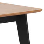 Söögilaud ROXBY 120x80xH76cm, tamm/must - Pilt 5