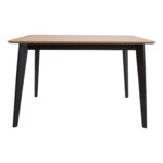 Söögilaud ROXBY 120x80xH76cm, tamm/must - Pilt 6