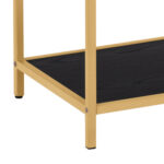 Riiul SEAFORD 77x35xH185cm, must/kuldne - Pilt 5