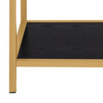 Riiul SEAFORD 77x35xH185cm, must/kuldne - Pilt 6