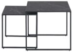 Diivanilauad 2tk INFINITY 50x50xH45cm, 40x40xH40cm, must - Pilt 2