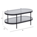 Diivanilaud BAYONNE 95x50xH42cm, hall - Pilt 2