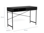 Kirjutuslaud ANGUS 110x50xH75cm, must - Pilt 4