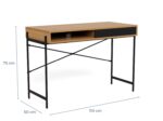 Kirjutuslaud ANGUS 110x50xH75cm, tamm - Pilt 4
