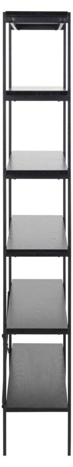 Riiul ANGUS 94x27xH172cm, must - Pilt 3