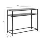 Konsoollaud NEWCASTLE 100x35xH79cm, must - Pilt 6