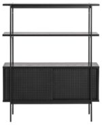 Riiul ANGUS 94x27xH114cm, must - Pilt 2