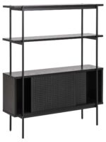 Riiul ANGUS 94x27xH114cm, must - Pilt 4