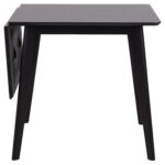 Söögilaud ROXBY 80/120x80xH76cm, must - Pilt 3