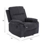 Tugitool MORA recliner, tumehall - Pilt 6