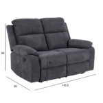 Diivan MORA 2-kohaline recliner, tumehall - Pilt 6