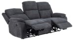 Diivan MORA 3-kohaline recliner, tumehall - Pilt 5