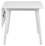 Söögilaud ROXBY 80/120x80xH76cm, valge - Pilt 3