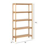 Riiul BRAIDWOOD 86x30xH160cm, naturaalne - Pilt 2