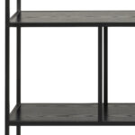 Riiul SEAFORD 135x35xH150cm, must - Pilt 5