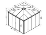 Aiapaviljon Palram Ledro3000 HALL 295x295cm - Pilt 2