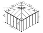 Aiapaviljon Palram Ledro3600 HALL 360x360cm - Pilt 2