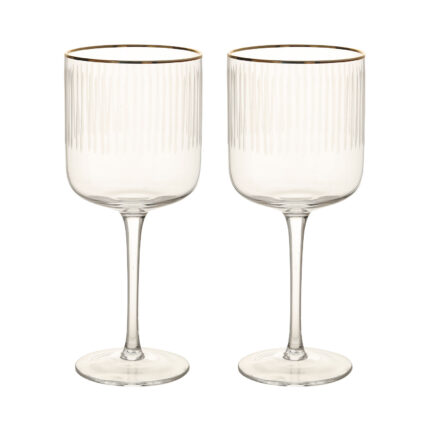 Veinipokaalid GOLD RIM 2tk H19