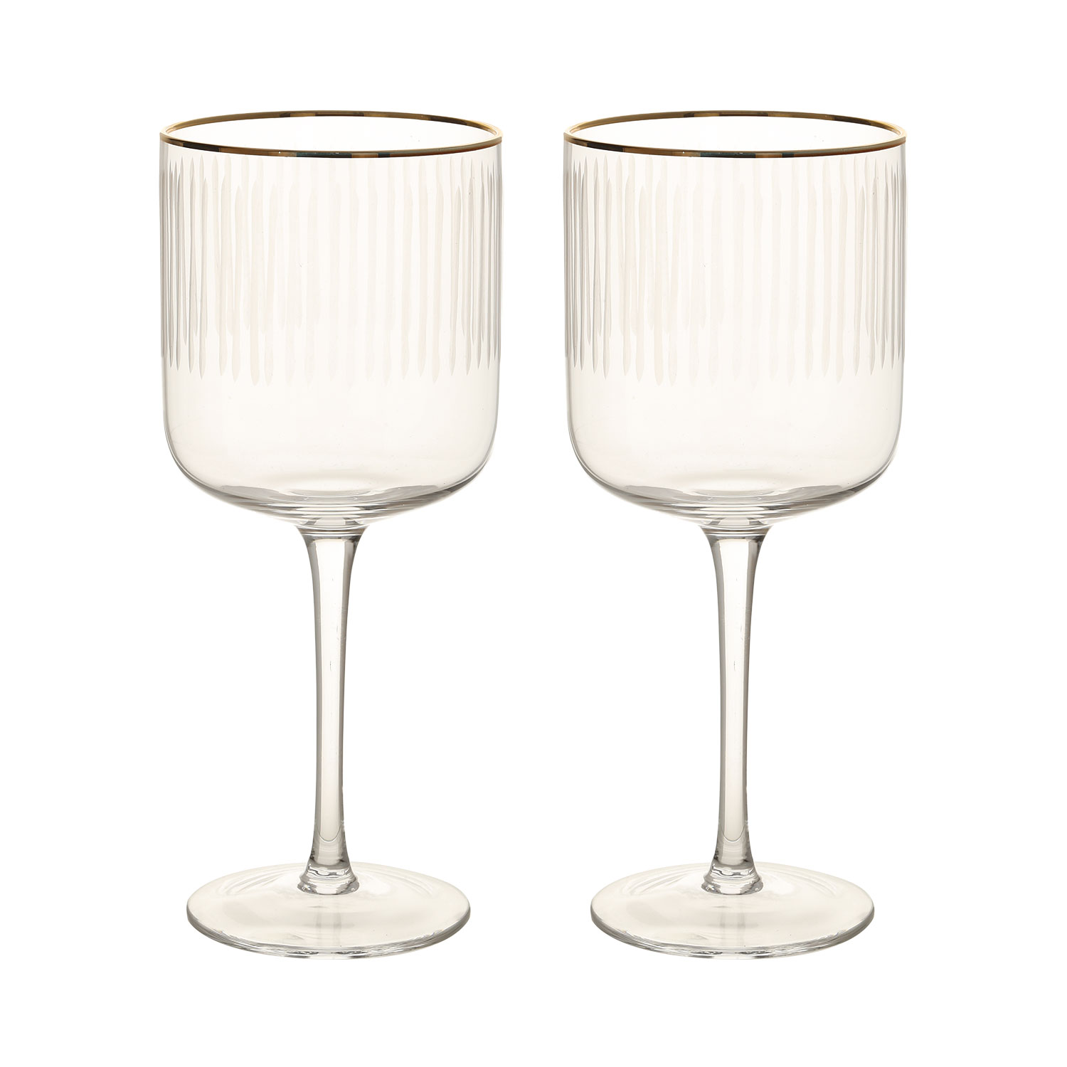 DH00039 Veinipokaalid GOLD RIM 2tk H19