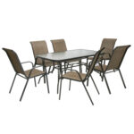 Aiamööblikomplekt DUBLIN laud ja 6 tooli