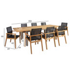 Söögilauakomplekt NAUTICA 8 tooliga 13259 - Pilt 6