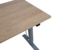 Töölaud ERGO 1-mootoriga 140x70xH71-121cm, hikkoripuu/hõbehall - Pilt 4