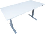 Töölaud ERGO 1-mootoriga 160x80xH71-121cm, hallikasvalge/hõbehall - Pilt 3