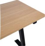 Töölaud ERGO 1-mootoriga 140x70xH71-121cm, vaher/must - Pilt 4