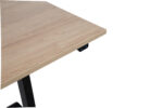 Töölaud ERGO 1-mootoriga 160x80xH71-121cm, hikkoripuu/must - Pilt 4
