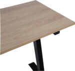 Töölaud ERGO 1-mootoriga 140x70xH71-121cm, hikkoripuu/must - Pilt 4