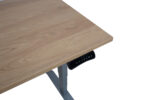 Töölaud ERGO 2-mootoriga 140x70xH60-125cm, hikkoripuu/hõbehall - Pilt 4