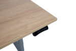 Töölaud ERGO 2-mootoriga 160x80xH60-125cm, hikkoripuu/hõbehall - Pilt 4