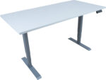 Töölaud ERGO 2-mootoriga 160x80xH60-125cm, hallikasvalge/hõbehall - Pilt 3